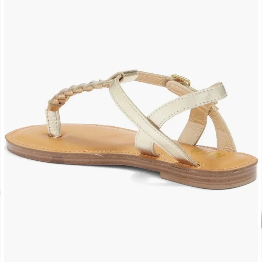 MIA Kids Annae T-Strap Soft Gold Sandals Size 3 NEW